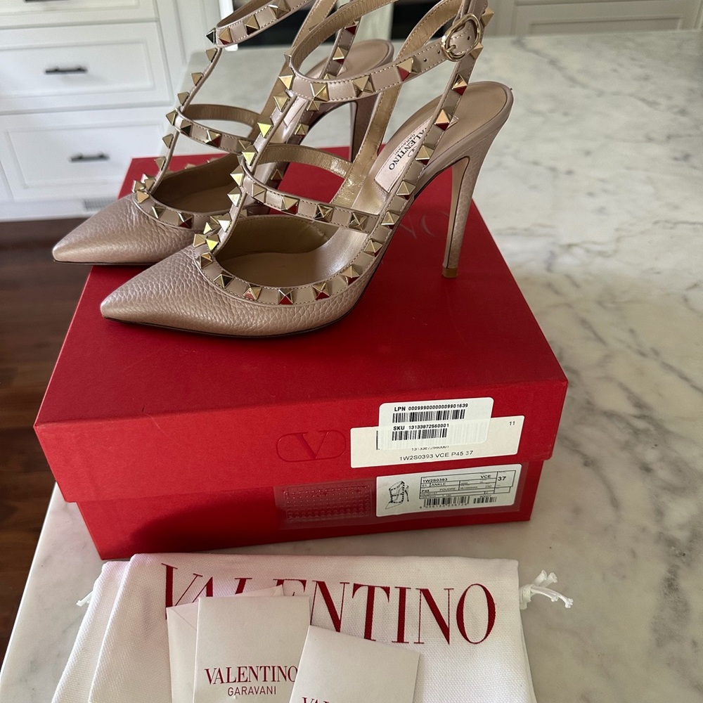 Valentino Women's Nude Rockstud Heels